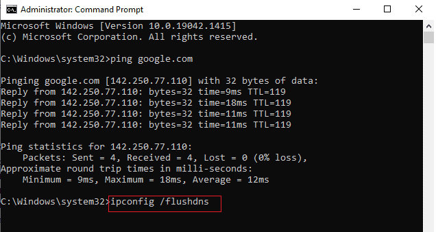 Resetujte TCP IP podle pokynů v části Jak řešit problémy s připojením k síti v systému Windows 10