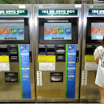 korean subway ticketing machines in Seoul, South Korea 