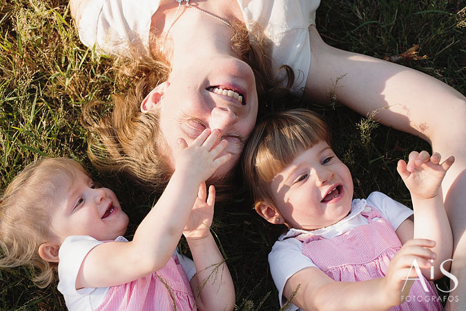 retratos de niños y familia