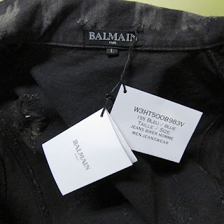 Balmain NEW Denim Moto Jacket