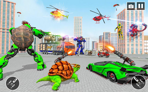 Turtle Super Robot Car Transform Shooting Game  screenshots 17