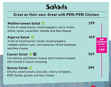 Nando's menu 