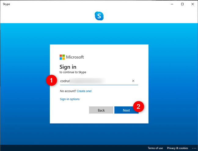 Aanmelden bij Skype met een Microsoft-account