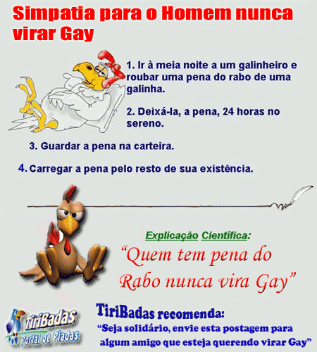 Simpatia para o Homem nunca virar gay