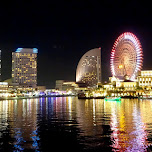 Cosmoworld at night at Yokohama in Hayama, Japan 