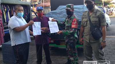 Pendisiplinan Pasar Umum Tegalcangkring Dalam Tatanan Pola Kehidupan Era Baru, Tetap Indahkan Prokes