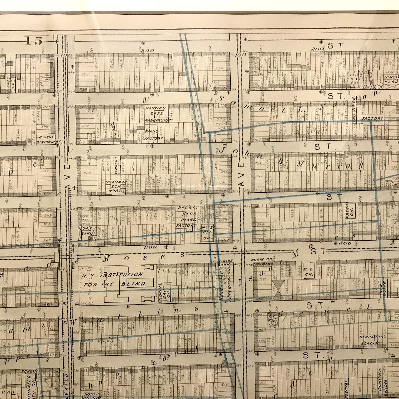 G.W. Bromley Antique New York City Part of Ward 20 Map