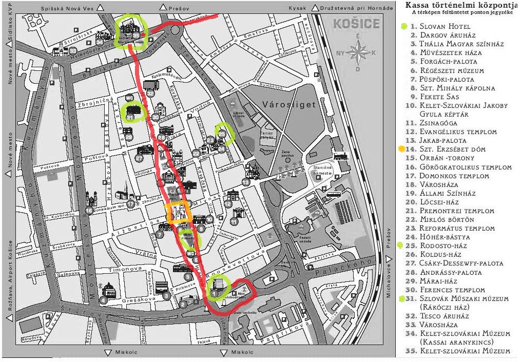 kassa térkép Rákóczi emléke Kassán | Felvidék.ma kassa térkép