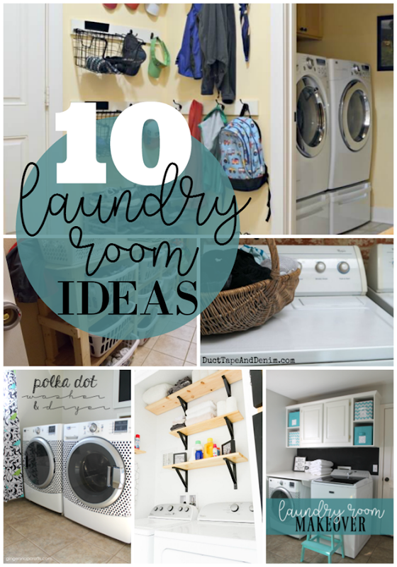 10 Laundry Room Ideas at GingerSnapCrafts.com #laundry #laundryroom #forthehome