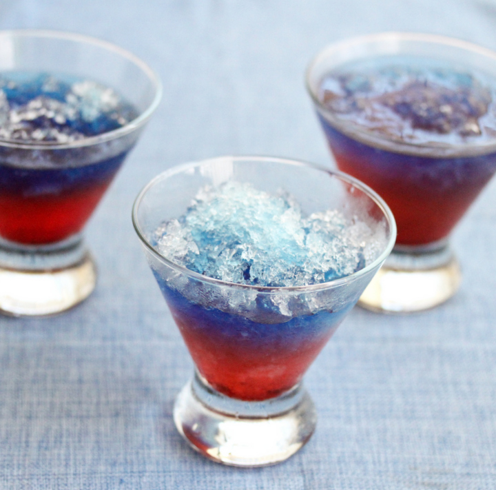 photo of three snow cone drinks