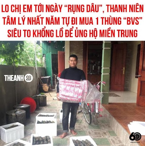 < GÓC RỤNG TRỨNG >Hòa chung không khí hướng về miền Trung, nhà bạn ấy cũng nấu bánh chưng ủng hộ. Nhưng thanh niên Yên Thành ni, tuy chưa có người yêu nhưng thấu hiểu chị em vùng lũ ngoài lương thực cũng cần BVS cho ngày "rụng dâu" ... Rứa là đi mua một bì, tâm lý thật.Nhìn qua qua có vẻ là loại siêu mỏng cánh, chống tràn nha chị em 🤣🤣🤣Cre: Nghệ An