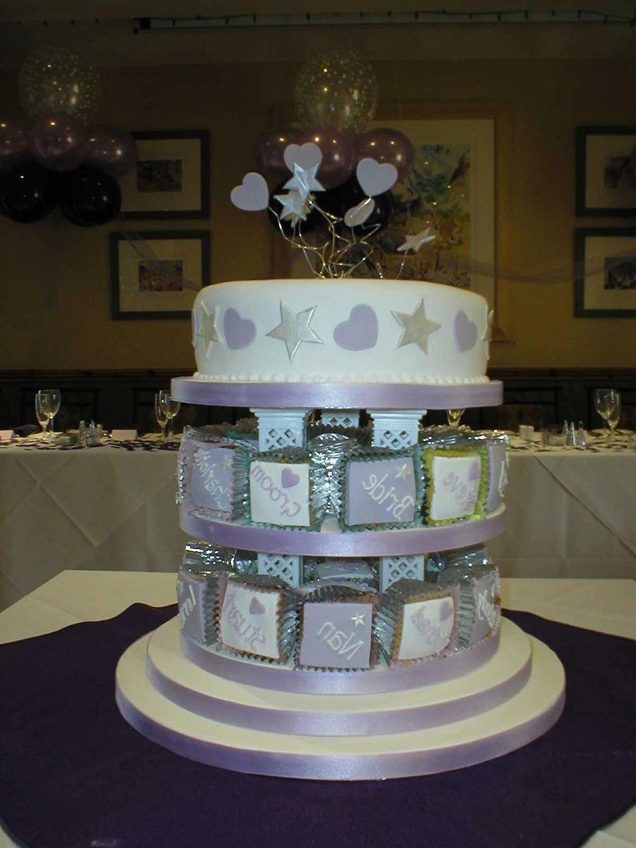 purple and ivory cupcake