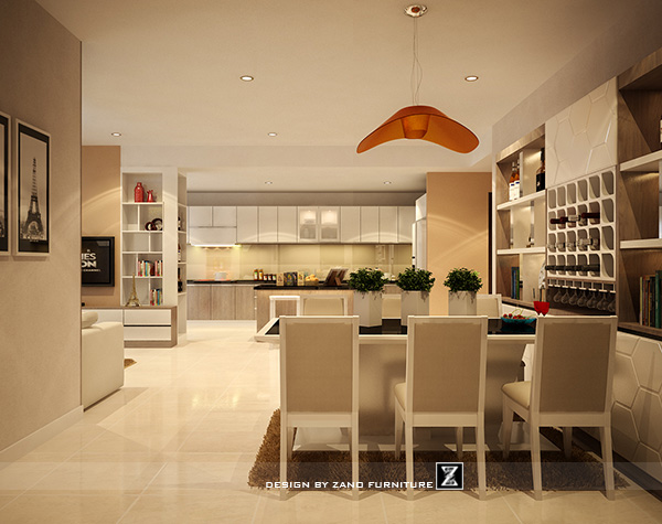 Thiết kế nội thất căn hộ chung cư 147m2, 3 phòng ngủ khu Central Sunrise City 5