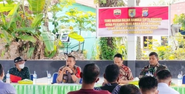 Kampanye Pilkades Dimulai, Kapolsek Tebingtinggi Ingatkan Cakades Patuhi Norma Hukum