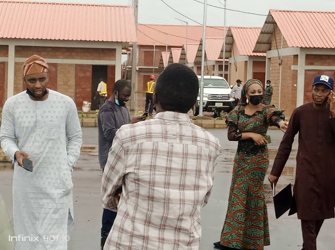 Hon. Cafra Caino, Kajuru LG APC Chairmanship Candidate joined the MD, Kaduna Markers, Hon. Hafiz Bayero & the Vice President's Advance Team to inspect the facility