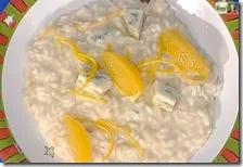 Risotto all'arancia pere e strachitunt