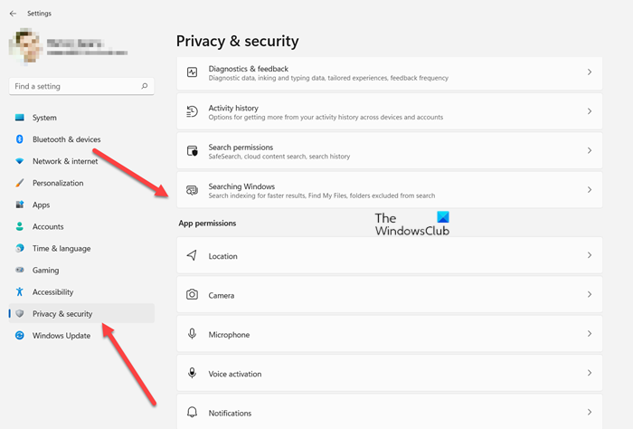 Permisos de aplicación de seguridad de privacidad