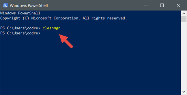 Nettoyage de disque, Windows