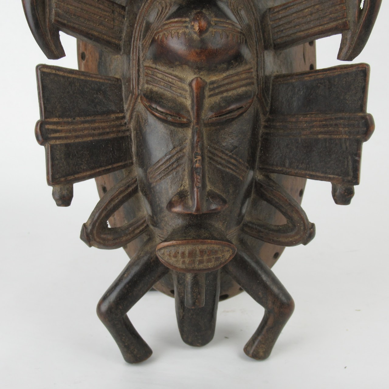 Vintage Tribal Art Wood Mask