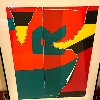 Signed Abstract 'R' Lithograph