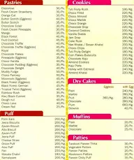 Cakes 'N' Bakes menu 1