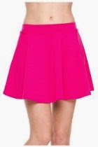 <br />G2 Chic Women's Stretch Waist Flared Plain Pleated Casual Mini Skater Skirt