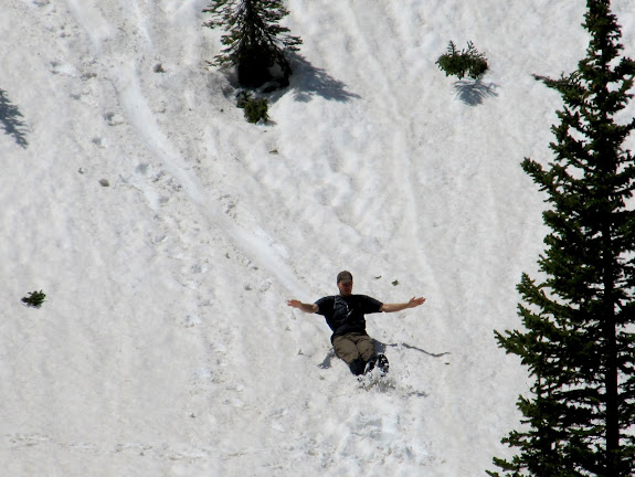 Chris on glissade