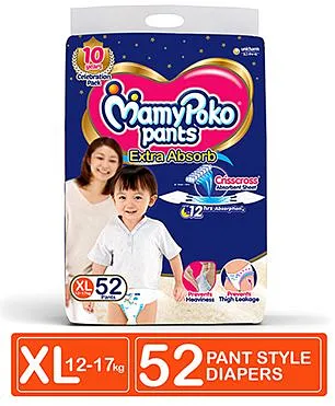 MamyPoko Mamy Poko Pants Diaper - Pant Style XL - 52 pc