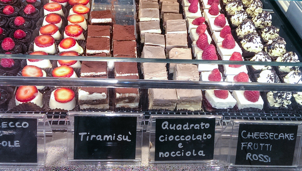 photo of a desserts display