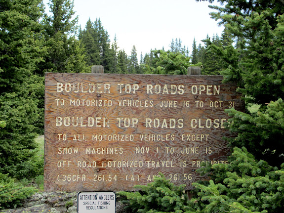 Sign at Boulder Top near South Point