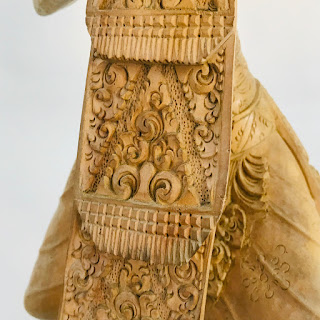 Thai Carved Wood Goddess Statue