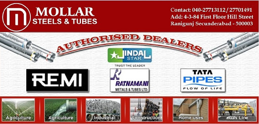 Mollar Steel & Tubes, -384 1st Floor, Opp: Anjaiah, 4, Hill St, Devi Complex, Rani Gunj, Secunderabad, Telangana 500003, India, Roofing_Supply_Shop, state TS