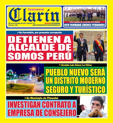 Semanario Clarin Chiclayo - Edicion 279 - Página 1