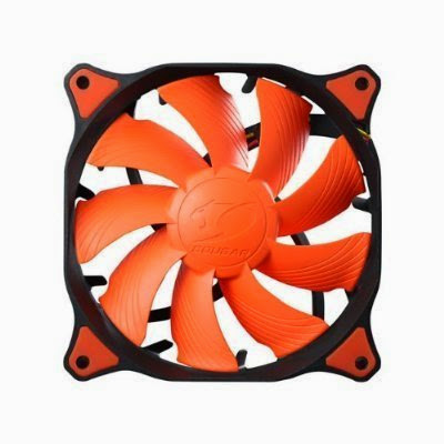  Orange COUGAR CF-V12HP Vortex PWM Hydro-Dynamic-Bearing 120MM Silent Cooling Fan with Pulse Width Modulation, 4 Pin