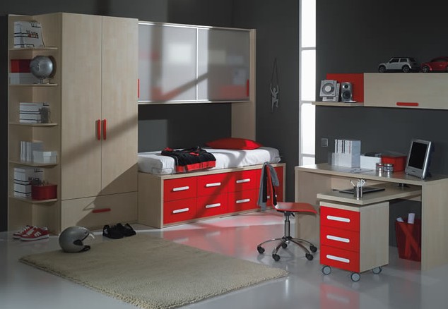 17 dormitorios juveniles en color rojo | Ideas Decoración - IG