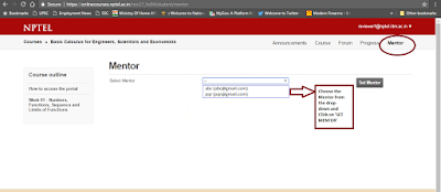 Mentor and details in Online Course portal (Not in SPOC login)