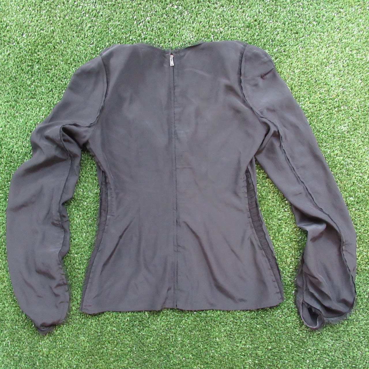 Yves Saint Laurent Black Silk Blouse