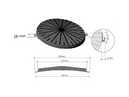 Filtro carboni per cappe Best 21 cm. agganci aperti