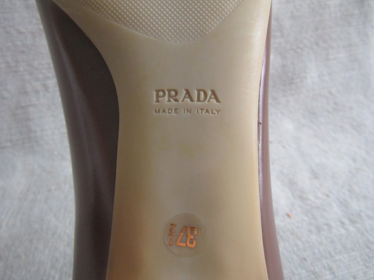 Prada Tobacco Kitten Heels