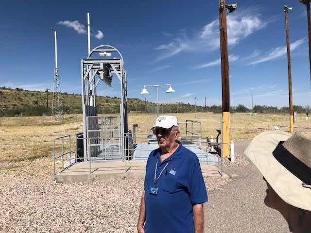 Getting ready to go underground with our retired AF docent at Titan Missile Museum (Source: Palma Observatory)