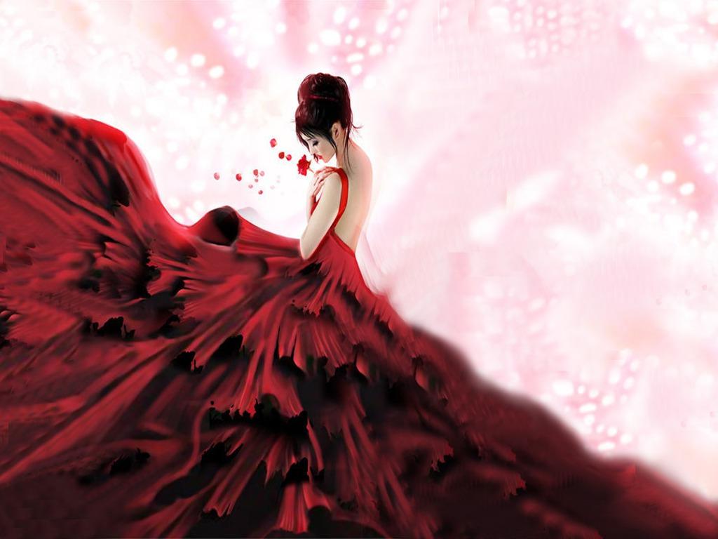 Scarlet Red Wedding Dress