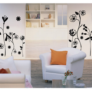 Black Flower Wall Stickers