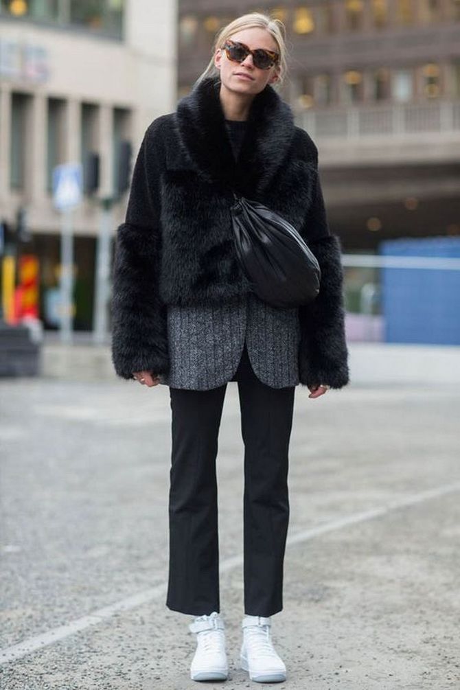 How to wear a faux fur jacket in style 13