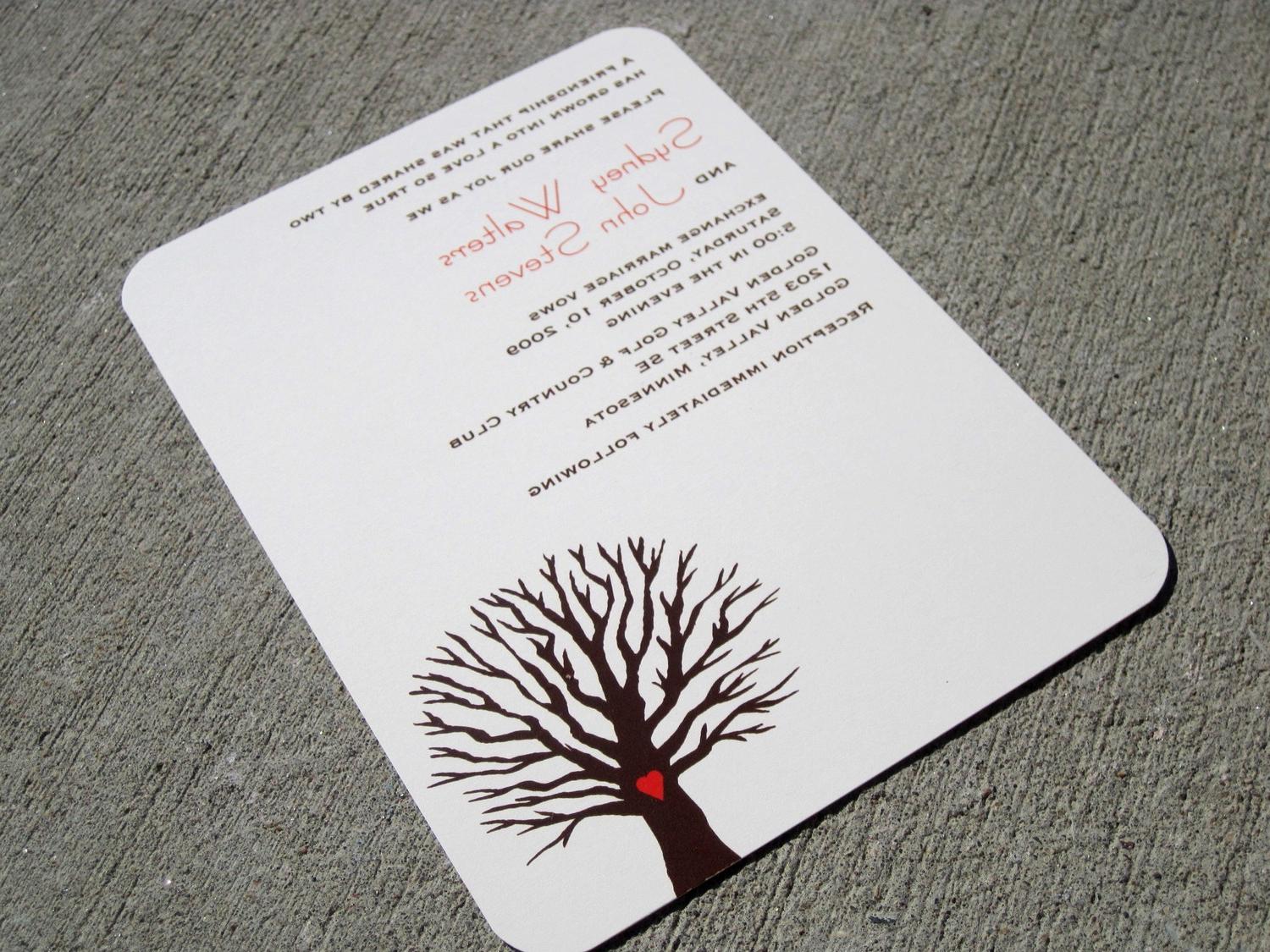 Heart Tree Wedding Invitation