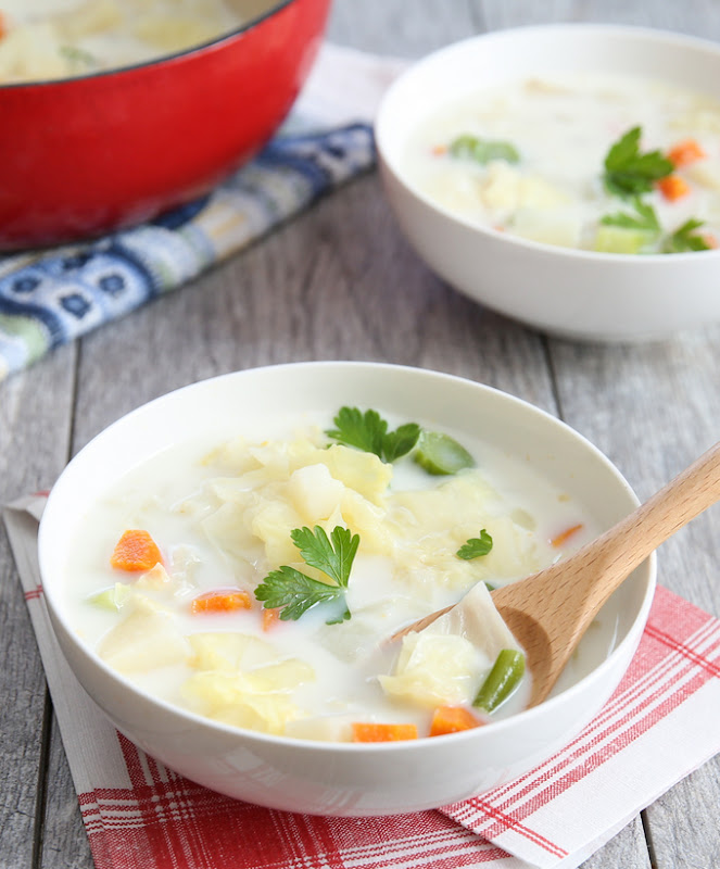 photo of a bowl of soup with a spoon