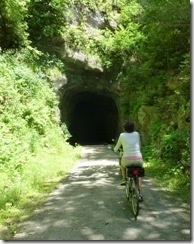 Tricia at the tunnel