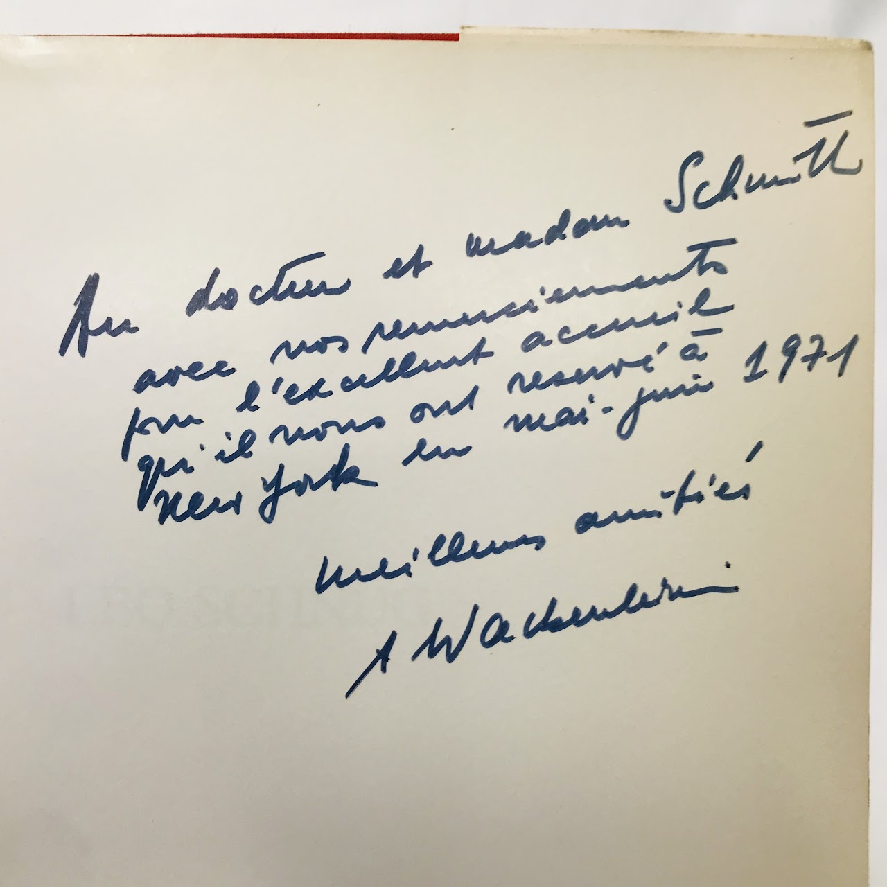 Auguste Wackenheim Signed 'Le Peintre Leo Schnug' Book