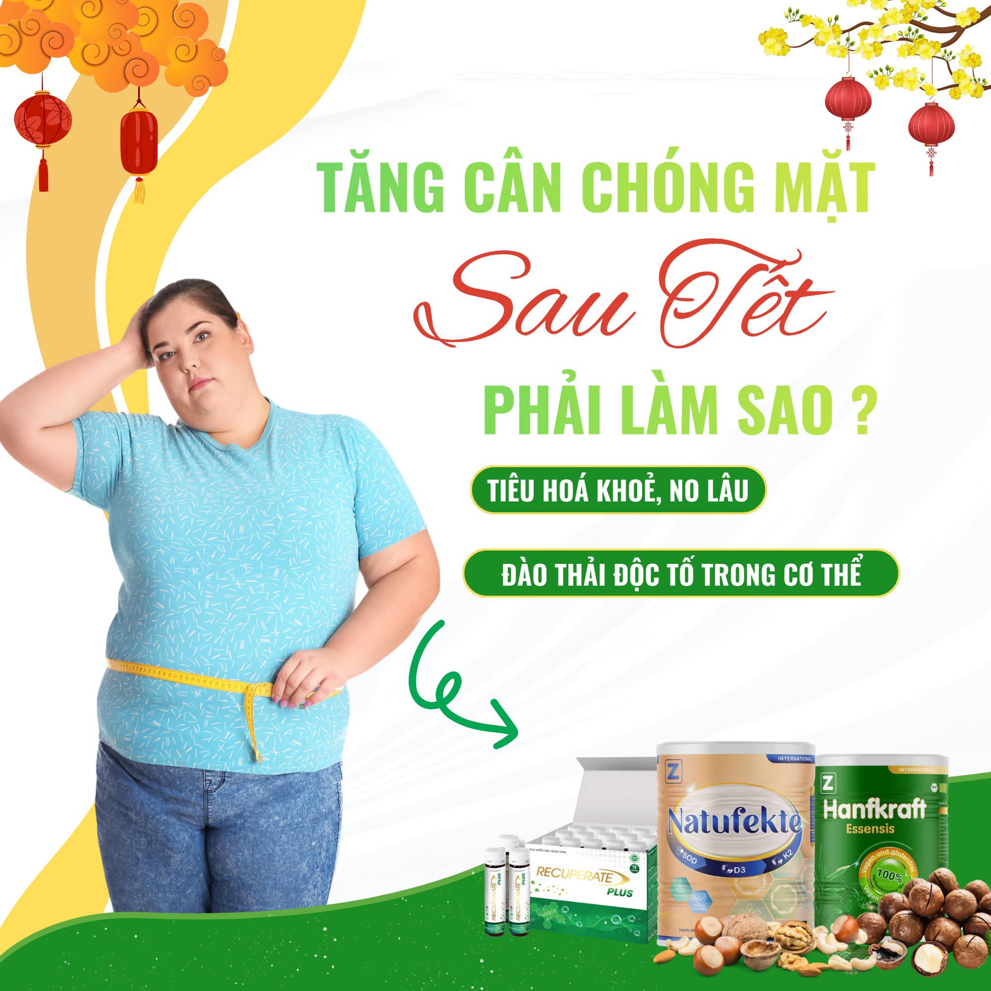 Tăng cân sau dịp nghỉ Tết - mất đi dáng vẻ xinh đẹp