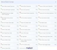 Green Cravings menu 2