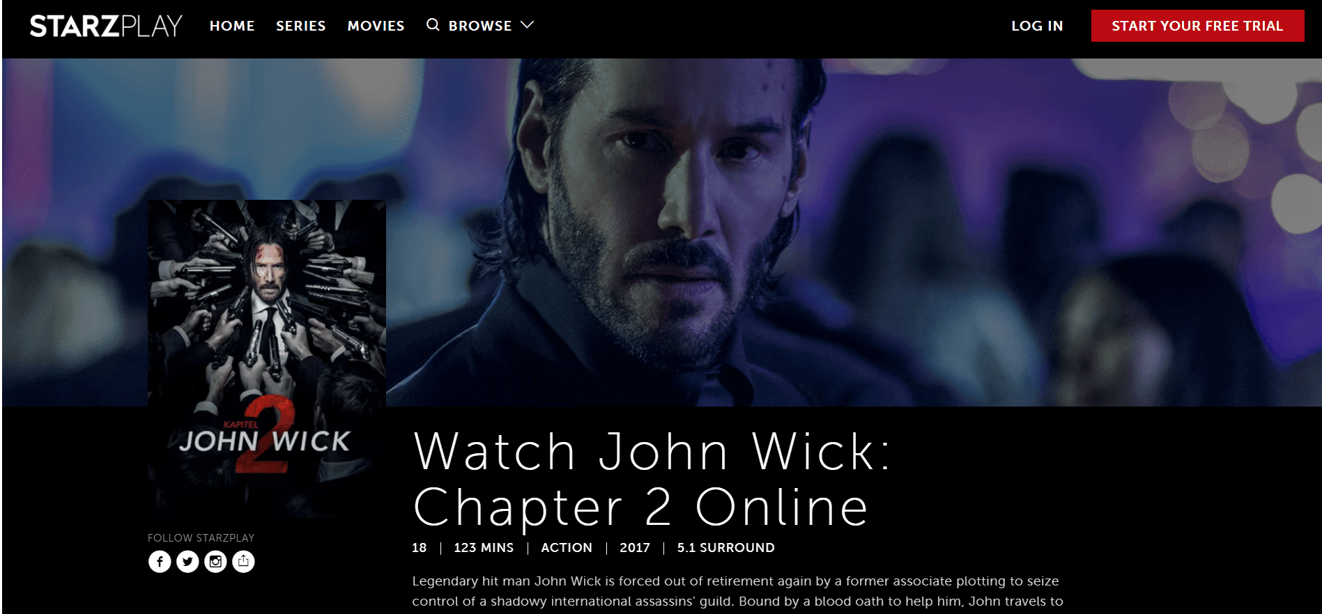 เว็บไซต์ john wick 2 starzplay